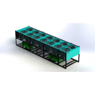 AOY 1400 Double Semi Hermetic Screw Compressor Chillers, 1336 kW, 1150.000 kCal/h