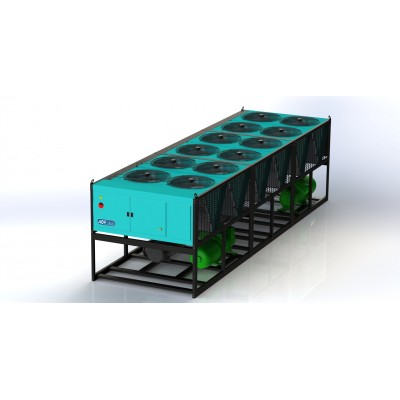 AOY 850 Double Semi Hermetic Screw Compressor Chillers, 820 kW, 705.000 kCal/h